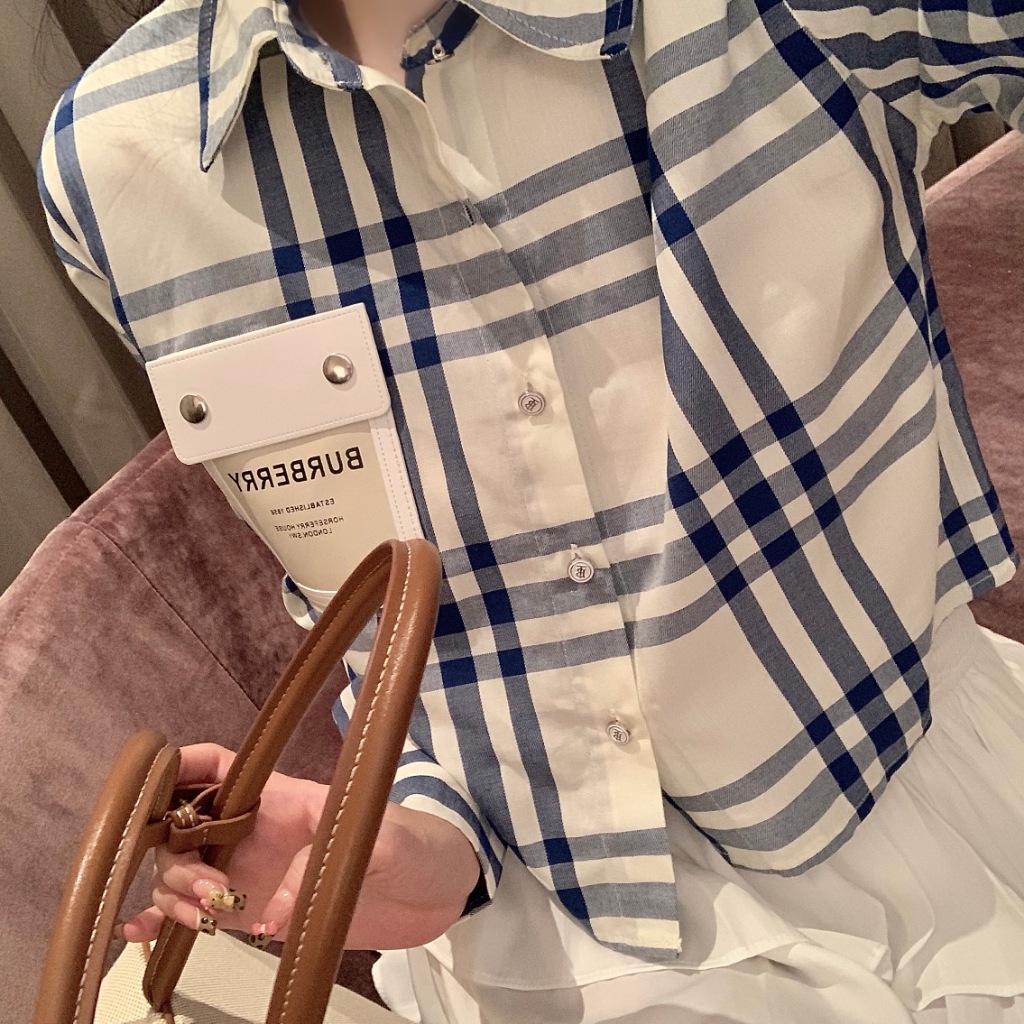 2024/bbr* เสื้อเบลาส์สีขาว เสื้อเชิ้ตแขนยาวดีไซน์น่ารัก