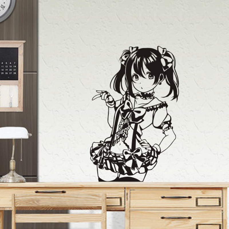 Nico Yazawa สติ๊กเกอร์รูปลอกติดผนัง Lovelive รถไวนิลอะนิเมะการ์ตูน