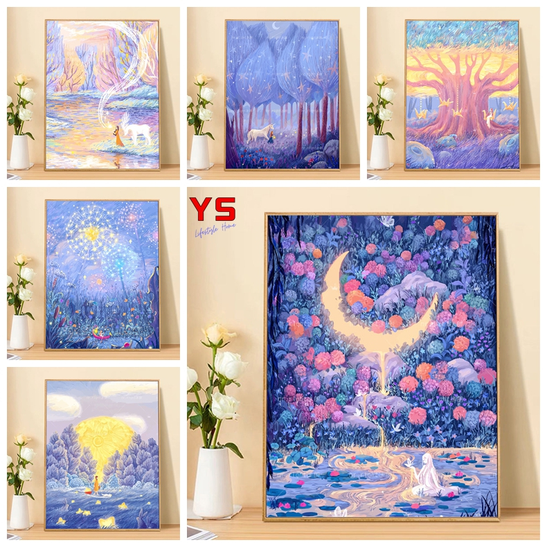 Victory -30*40cm/40*50cm-ระบายสีตามตัวเลข--ชุดระบายสี ตาม ตัวเลข-Fairy Tale World ภาพวาดสีน้ํามันดิจิตอล diy ระบายสีบรรจุ Hand-Painted การ์ตูน Dream บรรเทาความเบื่อหน่ายภาพวาดสีน้ํามันภาพวาดตกแต่ง-ภาพวาดระบายสีตามตัวเลข--ภาพระบายสีตามตัวเลข -