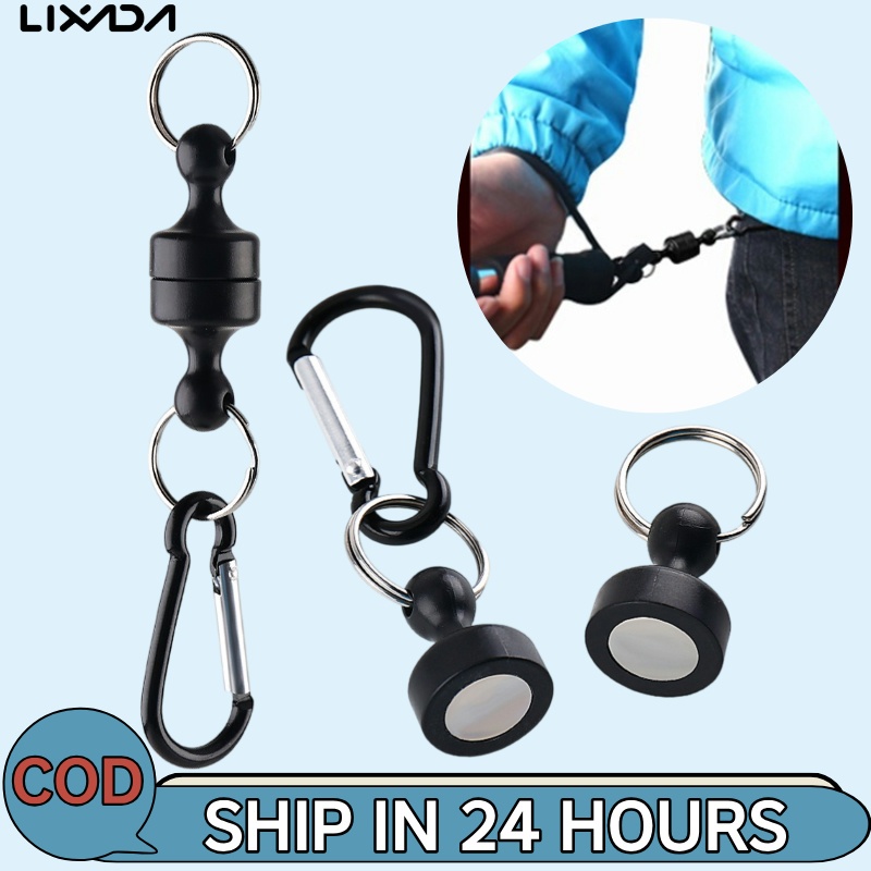 [Lixada Th Mall] คลิปแม่เหล็กตกปลา พร้อมพวงกุญแจคาราบิเนอร์