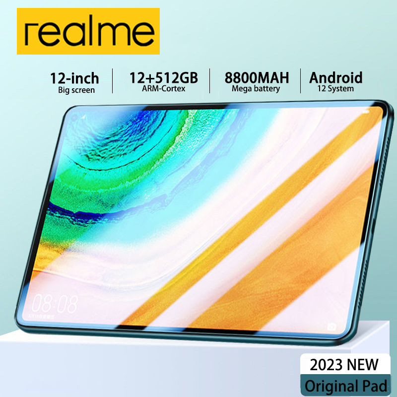 Realme แท็บเล็ต 2024 แท็บเล็ตต้นฉบับ Android 6GB128 GB/8GB+256GB ซิมการ์ดคู่ ทัวร์ออนไลน์ COD