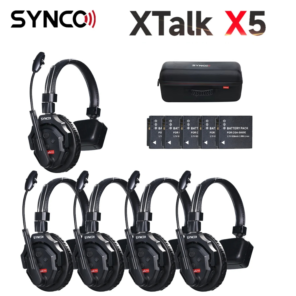 Synco Xtalk ชุดหูฟังอินเตอร์คอมไร้สาย 2.4G Full-Duplex สําหรับภาพยนตร์ โทรทัศน์ ถ่ายภาพทีมสตูดิโอ