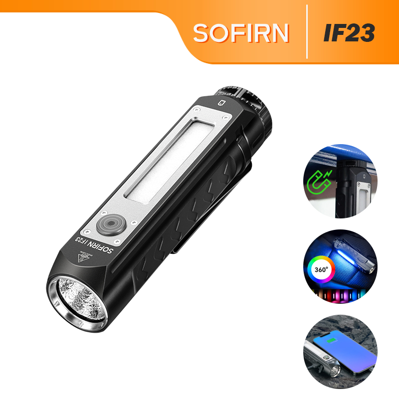 Sofirn IF23 ไฟฉายสปอตไลท์ LED 4000lm XHP50B 21700 Type C ขนาดเล็ก ชาร์จซ้ําได้