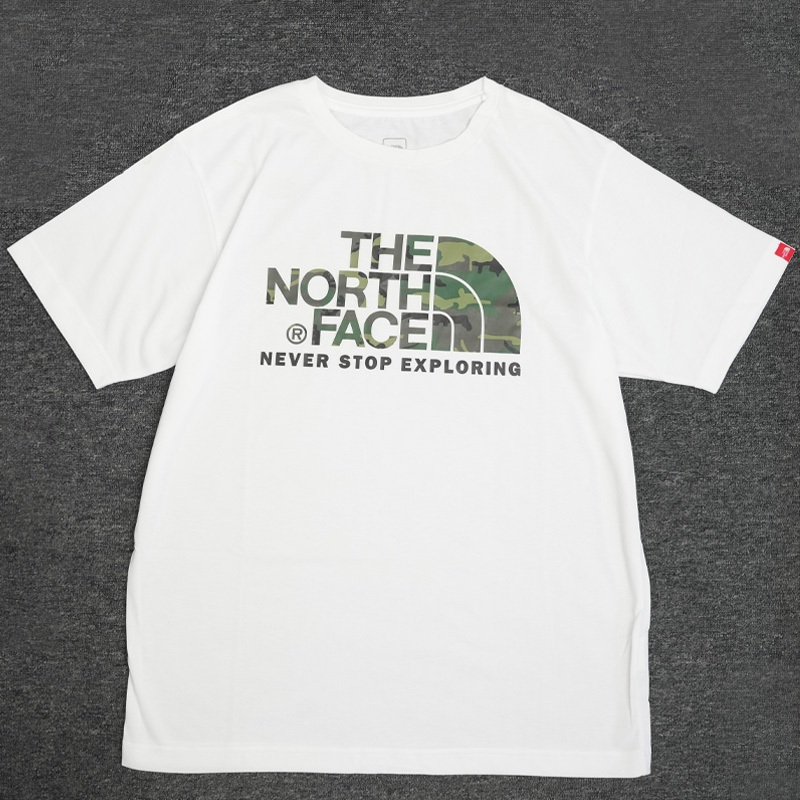 The North Face North Camouflage เสื้อยืดแขนสั้นคอกลมอินเทรนด์แบรนด์ผ้าฝ้ายแท้