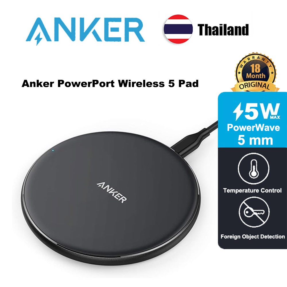 Anker 5W Wireless Charger,Qi ได้รับการรับรอง Ultra Slim Wireless Charger เข้ากันได้