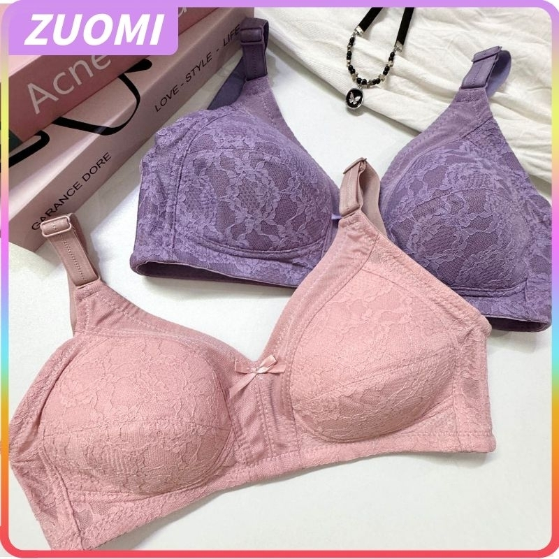 【ZUOMI】·เสื้อชั้นในไซส์ใหญ่，เสื้อชั้นใน ลูกไม้ เซ๊กซี่，ไม่มีโครง，bra，ตะขอ，ใส่สบาย【34-46】