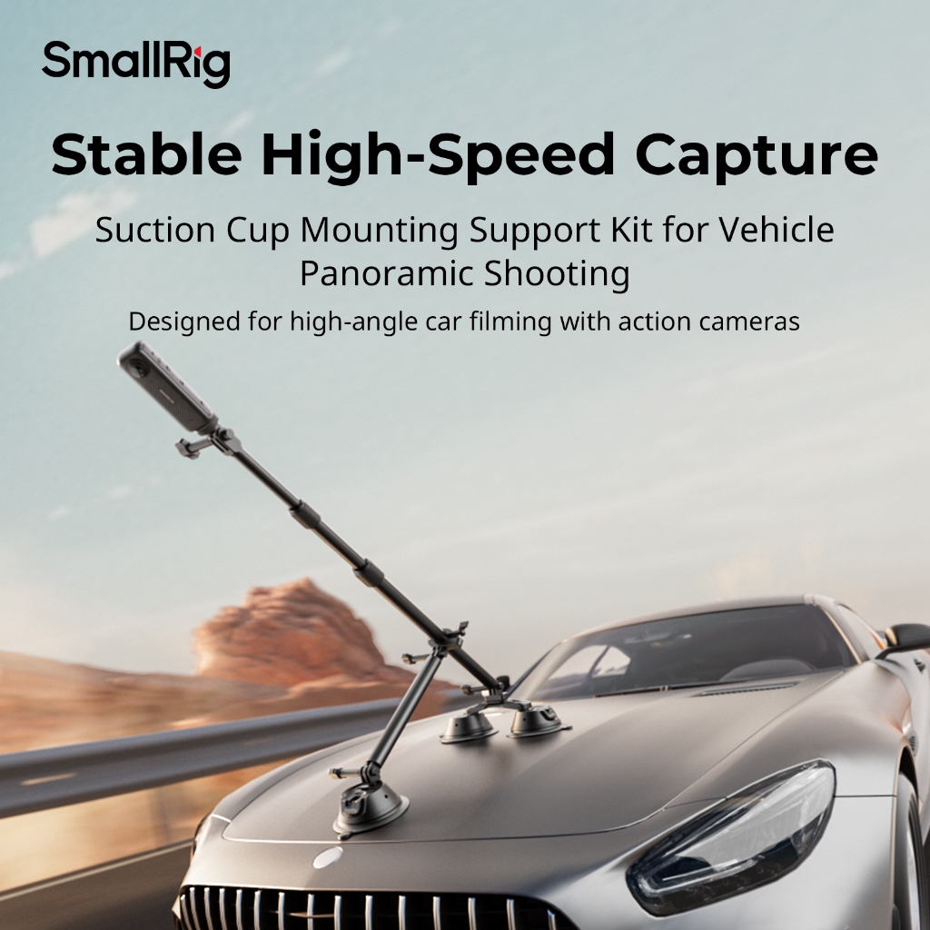 Smallrig ชุดรองรับการยึดถ้วยดูดสําหรับรถยนต์การถ่ายภาพแบบพาโนรามา 4380