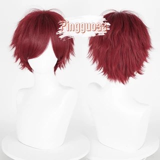 【Manmei】30CM Universal Fluffy Upturned Short Wig Practice Hand Heat Resistant Synthetic Hair Cosplay Wigs