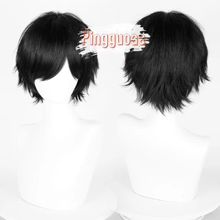 【Manmei】30CM Universal Fluffy Upturned Short Wig Practice Hand Heat Resistant Synthetic Hair Cosplay Wigs