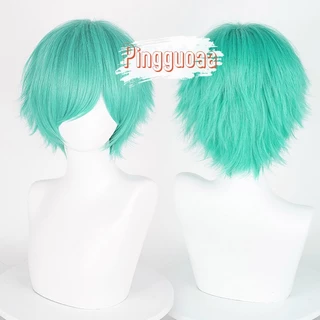 【Manmei】30CM Universal Fluffy Upturned Short Wig Practice Hand Heat Resistant Synthetic Hair Cosplay Wigs