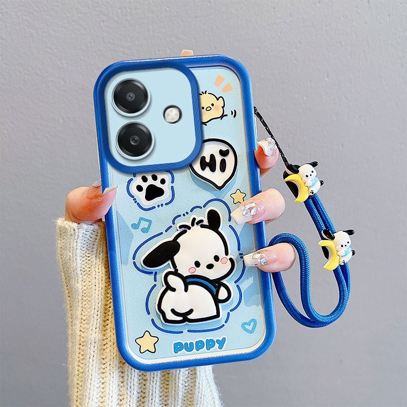 ซิลิโคนนุ่มกรณีการ์ตูน Graffiti กรณี 3D สามมิติสร้อยข้อมือเคสโทรศัพท์เหมาะสําหรับ OPPO A3x 5G/A3x 4G/CPH2681
