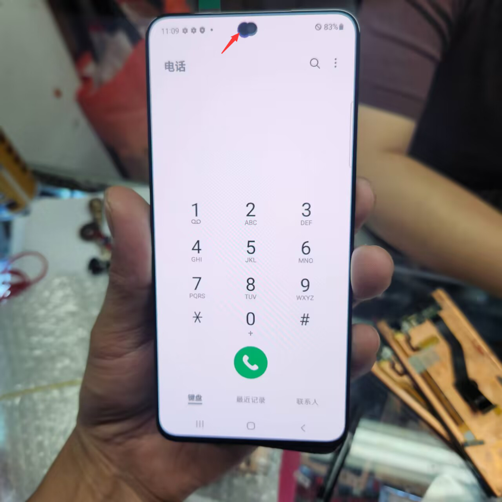 6.4 "ข้อบกพร่อง super AMOLED LCD สําหรับ Samsung S21 FE 5G G990 G990B G990U G990B/DS G990E จอแสดงผล 