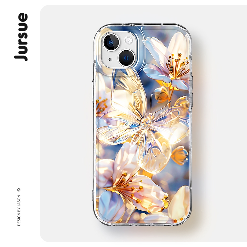 Jursue เคสไอโฟน เคสซิลิโคนนุ่มกันกระแทกใสน่ารักตลก เคสโทรศัพท์ iPhone 16 15 14 13 12 11 Pro Max SE 2020 X XR XS ip 8 7 Plus Z1245Q
