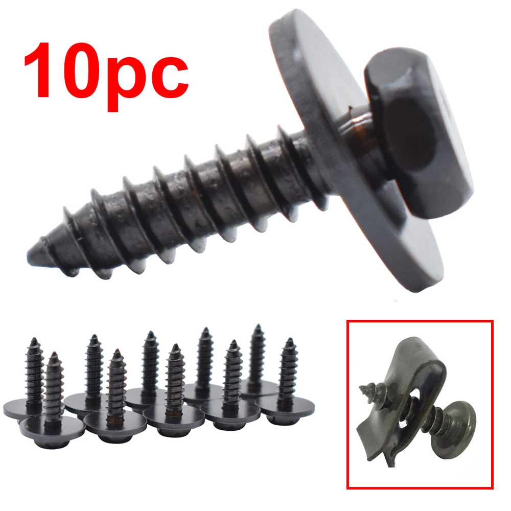 10 ชิ้น 5 มิลลิเมตร Universal รถ Self Tapping สกรูเครื่องซักผ้ากันชน Fender Fastener สกรู Bolt Retainer อลูมิเนียมคลิปรถอุปกรณ์เสริม