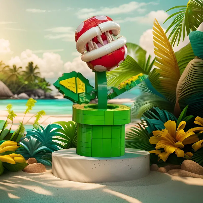 Piranha พืชรุ่น Super Marie Building Blocks เด็กของเล่นเพื่อการศึกษาของขวัญเด็ก 540PCS อิฐใช้งานร่วม