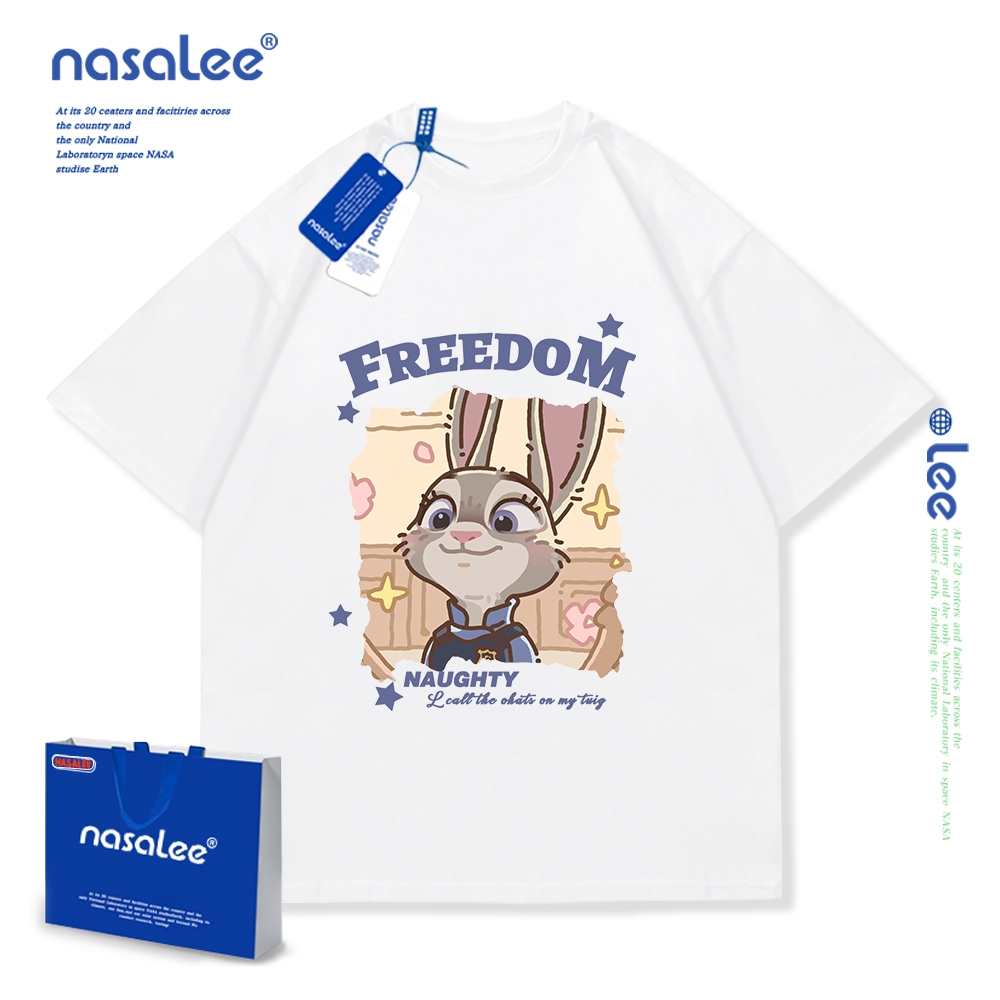 NASAเสื้อยืดแขนสั้นเด็กลายการ์ตูนน่ารัก เสื้อยืดคอกลม ผ้าคอตตอน เสื้อยืดเด็กไสตล์เกาหลี
