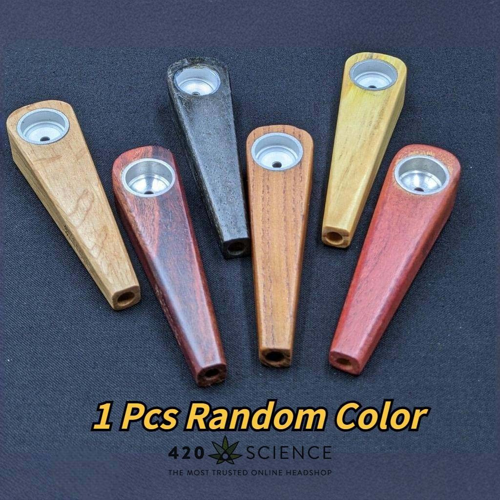1 ชิ้นสีสุ่ม Handmade Mini Pipe ไม้ช้อน