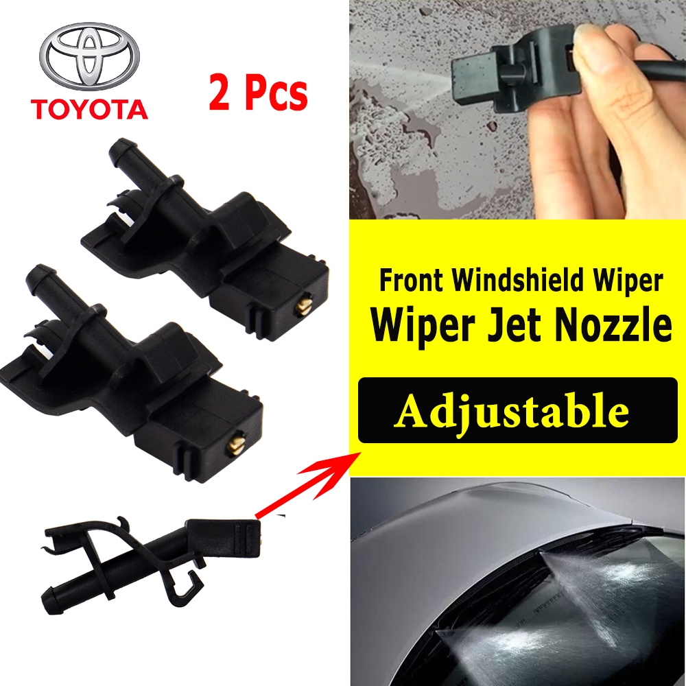 2 ชิ้นปรับ Sprinkler Wiper Jet หัวฉีดด้านหน้ากระจกสําหรับ Toyota Venza Highlander Corolla Camry Rav4 Wiper น้ําเครื่องซักผ้าหัวฉีดสเปรย์