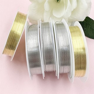 0.2-1 มม.สีทองสีเงินลวดทองแดงสําหรับสร้อยข้อมือเครื่องประดับทําลูกปัดด้ายทําด้วยมือวัสดุ
