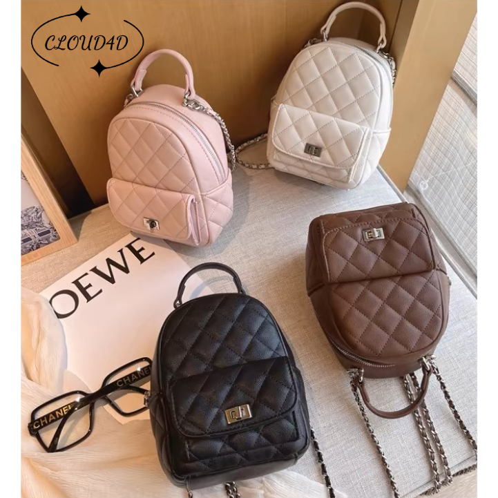 Mini Backpack Chain กระเป ๋ าเป ้ สะพายหลังขนาดเล ็ กมัลติฟังก ์ ชั ่ น 2024 สไตล ์