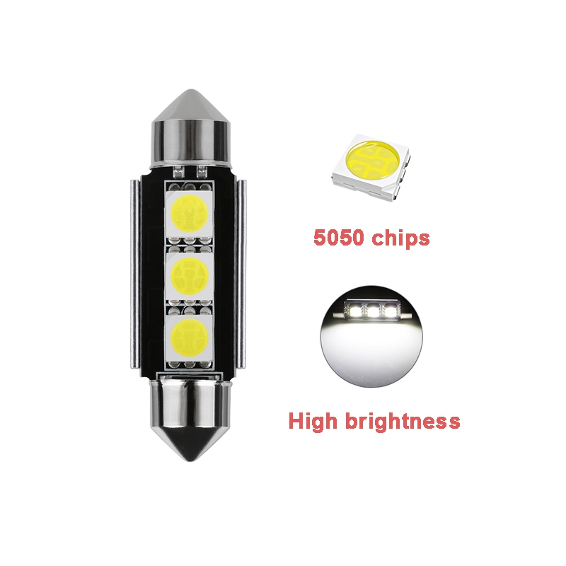 2 ชิ้น C5W C10W 12V 5050 หลอดไฟ Led รถสําหรับป้ายทะเบียน Trunk อ่านไฟ - รูปที่ 3