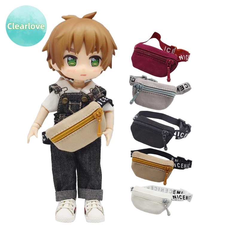 Clearlove 1/6 1/8 1/12 ตุ๊กตากระเป๋า DIY ตุ๊กตาของเล่นกระเป๋าเป้สะพายหลังสําหรับ Handmand เข็มขัดกระเป๋าอุปกรณ์เสริม TH