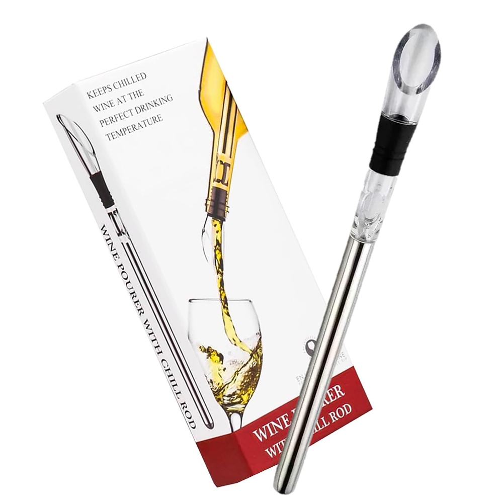 Wine Bottle Cooler Stick Stainless Steel Wine Chilling Rod Leakproof Wine Chiller สแตนเลสเทไวน์