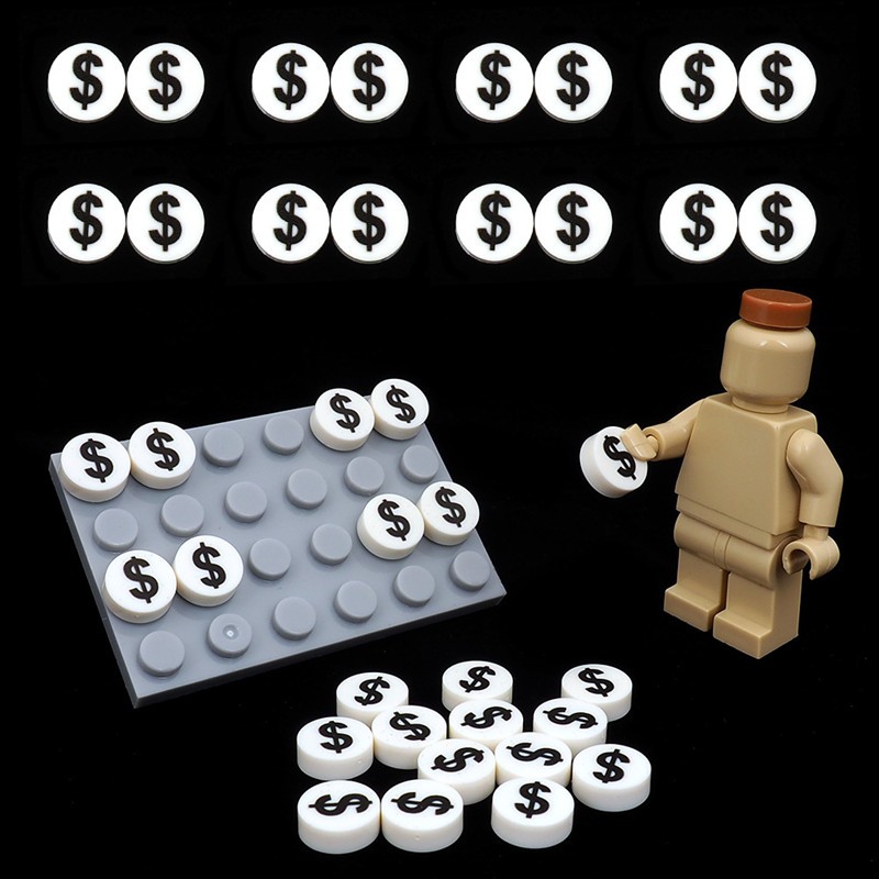5 ชิ้นเหรียญตาป้าย MOC 1 * 1dots Building Block ใช้งานร่วมกับ 98138 สําหรับ Minifigures ของเล่นเกมอุปกรณ์เสริม