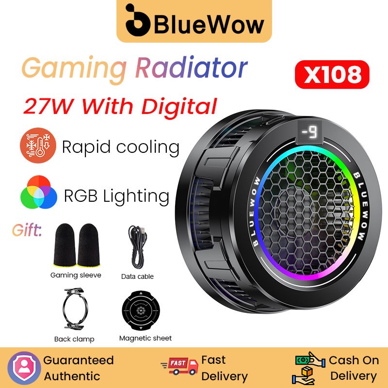 Bluewow X108/X109 27W Semiconductor หม้อน้ําโทรศัพท์หม้อน้ําระบายความร้อน Turbo Hurricane เกม Cooler โทรศัพท์มือถือพัดลมระบายความร้อนระบายความร้อนระบายความร้อนระบายความร้อนสําหรับสมาร์ท