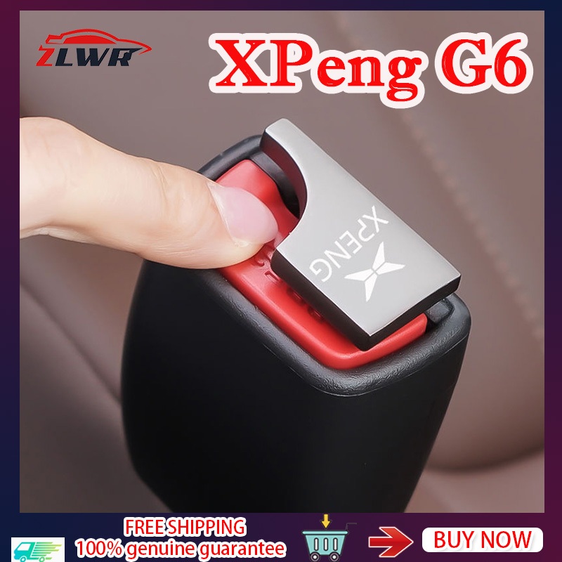 ZLWR XPeng G6 หัวเข็มขัดนิรภัยรถยนต์ มินิ ล่องหน หัวเข็มขัดนิรภัยรถ วัสดุโลหะผสมสังกะสี อุปกรณ์รถ xpeng g6 ของแต่งรถ xpeng แต่งรถ