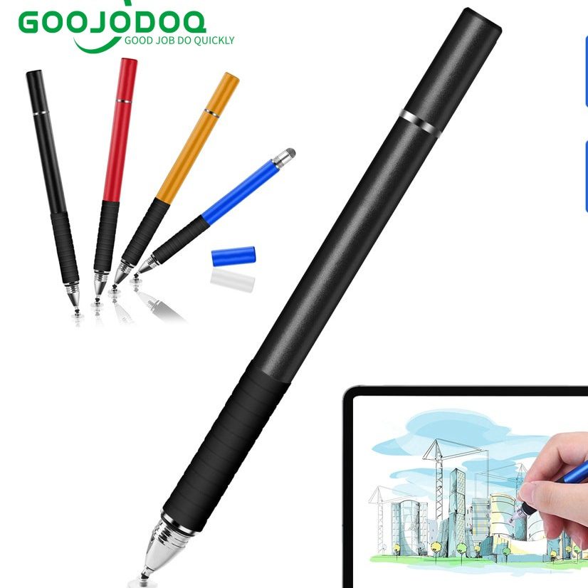 Goojodoq Universal Stylus 2 in 1 ปากกาหน้าจอสัมผัสสําหรับดินสอ Pad ทั้งหมด Phone Huawei Stylus Xiaomi โทรศัพท์แท็บเล็ตสําหรับ compatibility @pple ดินสอ