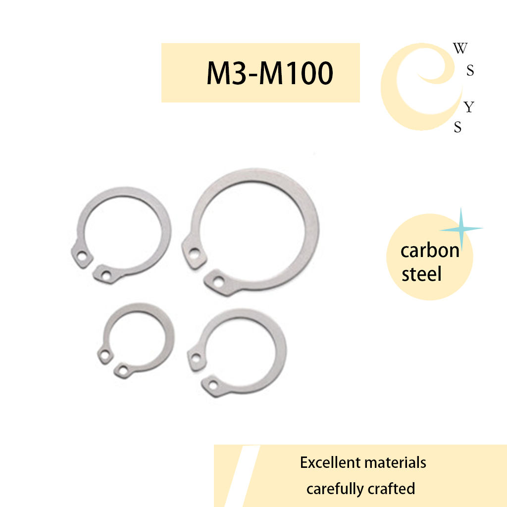 [wsys] แหวนล็อค นอก ตัว C รัดเพลา สแตนเลส 304/External Retaining Snap Ring SUS304 (M3-M100 ZK)