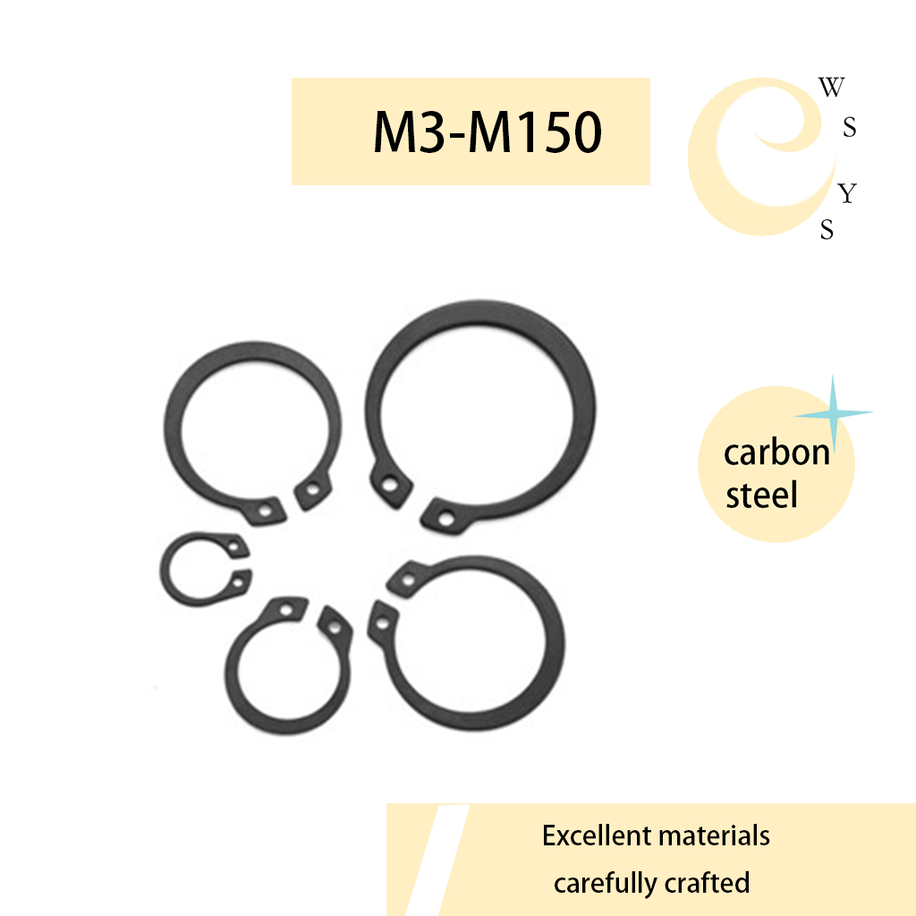 [wsys] แหวนล็อค นอก ตัว C รัดเพลา สแตนเลส 304/External Retaining Snap Ring SUS304 (M3-M150 ZK)
