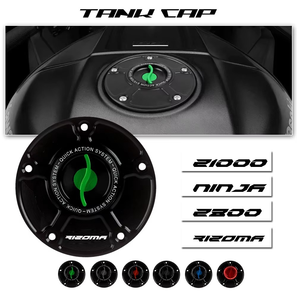 Kawasaki ZX10R ER6N ZX6R Z750 Z800 Z1000 NINJA H2 ZX14R ฝาถังน้ํามันรถจักรยานยนต์