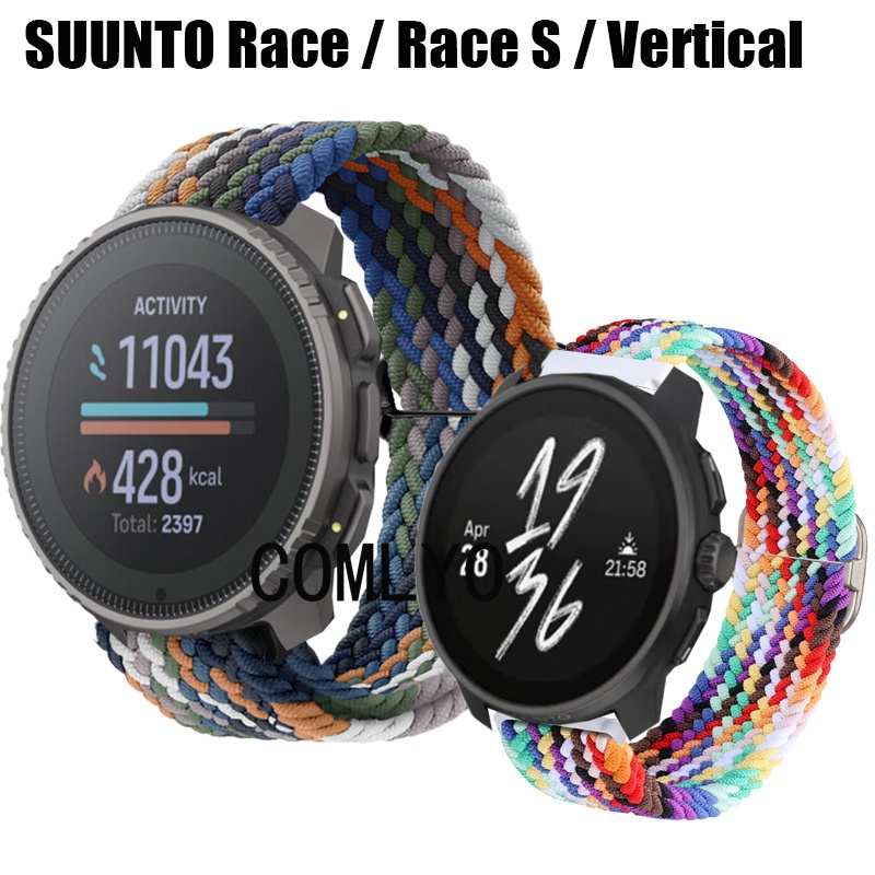 สําหรับ SUUNTO Race 2 S แนวตั้ง RUN สายคล้องสมาร์ทวอท์ชสายรัดข้อมือไนลอนยืดหยุ่นกีฬานุ่มผู้หญิงผู้ชาย Band