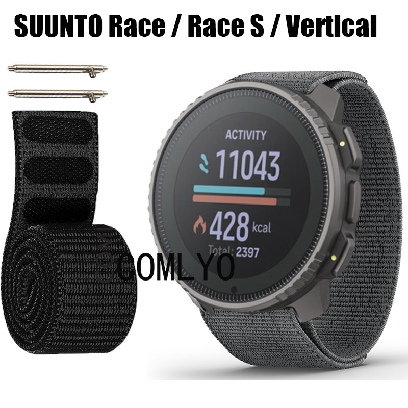 สําหรับ SUUNTO Race S Run Vertical แนวตั้งสายนาฬิกาอัจฉริยะสายรัดข้อมือไนลอนกีฬานุ่มผู้หญิงผู้ชาย Band