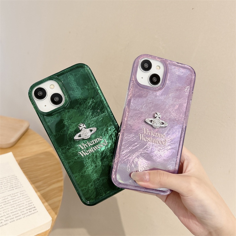 เคสไอโฟนกันกระแทกสองชั้นแบบ IMD ลาย Vivienne Westwood สองสี ทันสมัย สำหรับ iPhone 15 14 13 12 Pro Max ป้องกันการตก แบรนด์ Casetify
