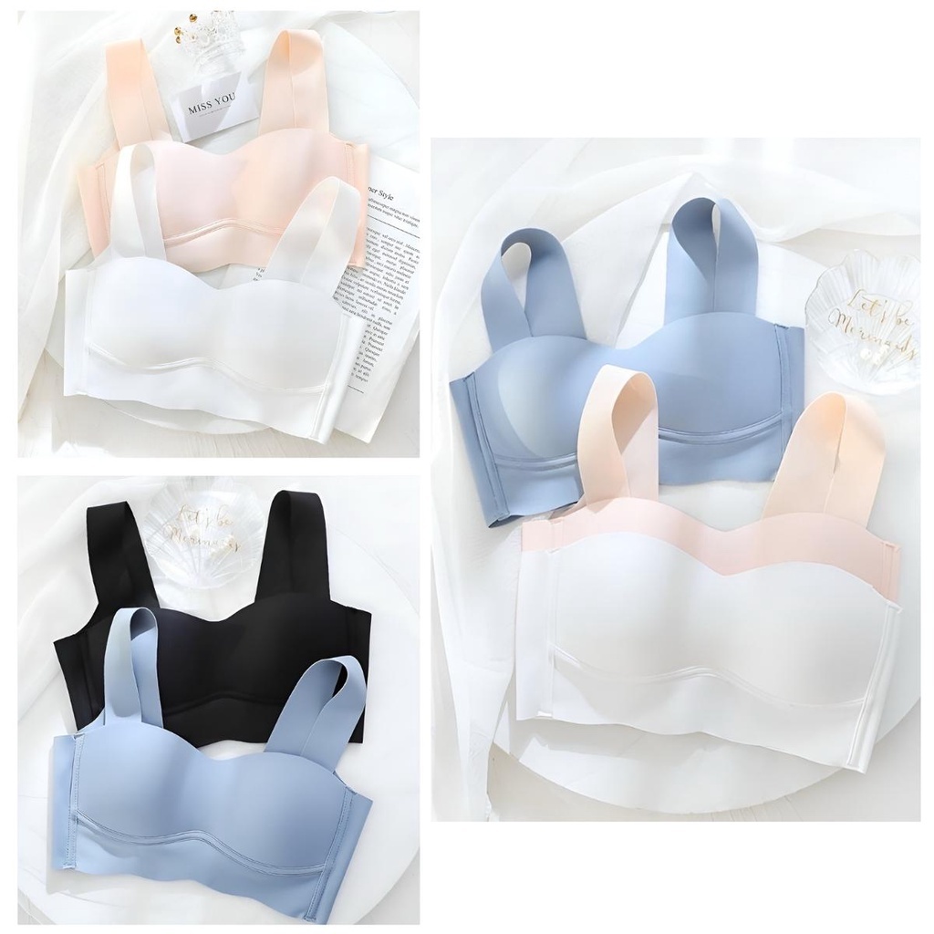 MissAngel✨จัดส่งทันที✨Braบราไร้โครง แฟชั่น ฟองน้ำบาง ลดการกดทับ เก็บกระชับหน้าอก ชุดชั้นในหน้าอกเล็ก - รูปที่ 4