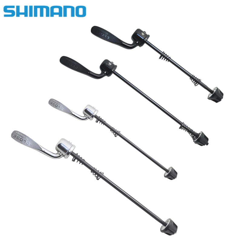 Shimano Deore XT MTB Mountain ด้านหน้าด้านหลัง Quick Release Skewer OLD 100mm 135mm สีดํา/เงิน