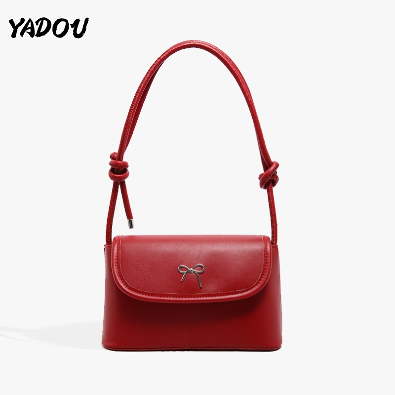 YADOU Bow design กระเป๋าแฟชั่นผู้หญิงสไตล์เกาหลีกระเป๋าสะพายลําลอง