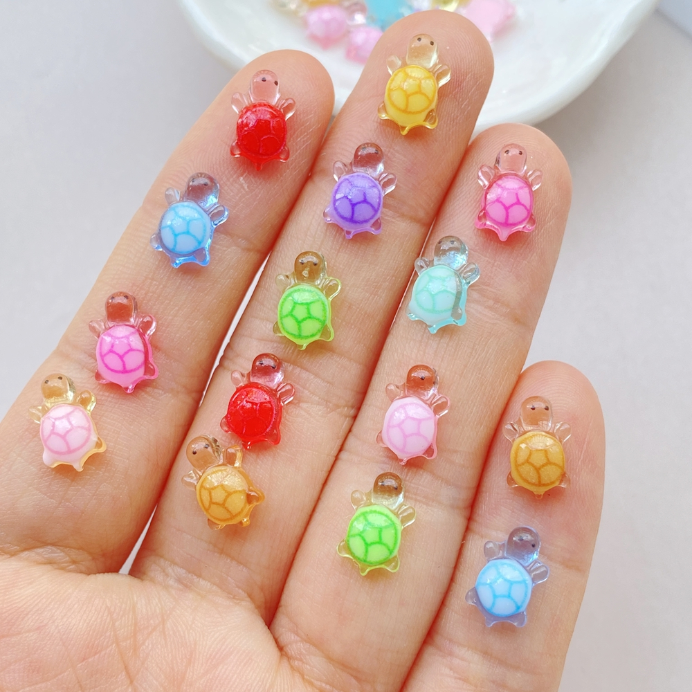 เรซิ่นการ์ตูนลายเต่าทะเลน้อยน่ารัก โปร่งใส สีสันสดใส น่ารัก ใช้สําหรับตกแต่งเล็บทําให้ตัวเอง 50 ชิ้น