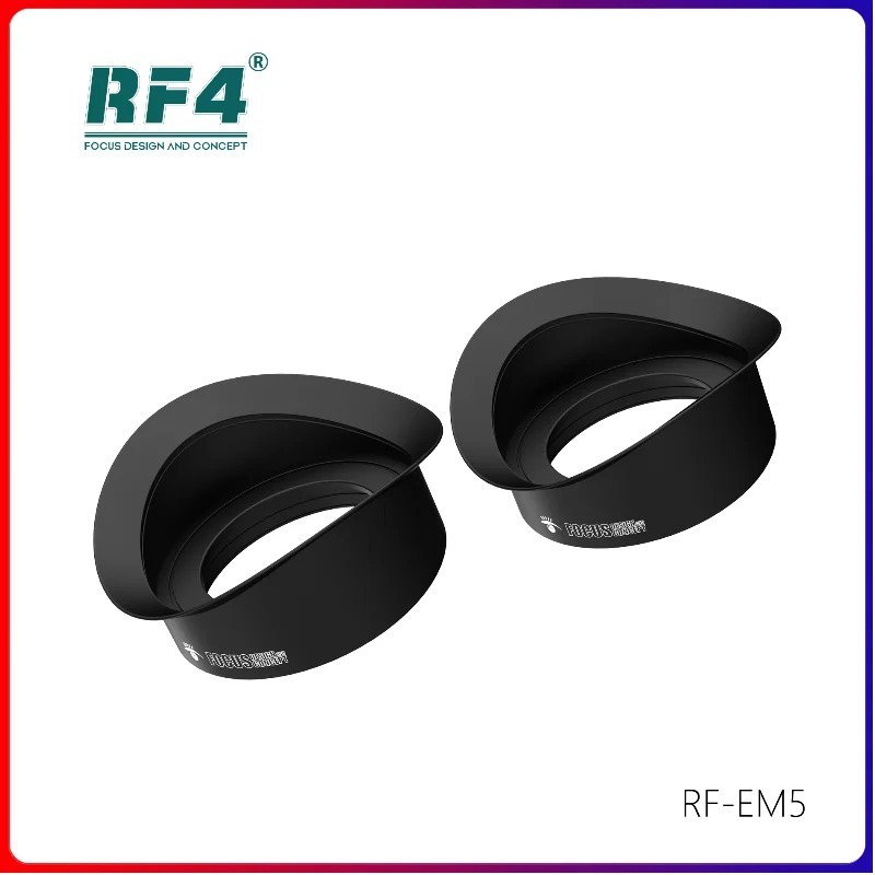 RF4 กล้องจุลทรรศน์สเตอริโอช่องมองภาพป้องกันแสงรั่วป้องกันความเมื่อยล้ายาง Eye Guards Shield ถ้วย RF-