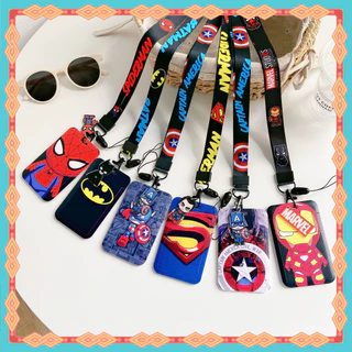 ใหม่ Marvel Superhero Multifunctional Halter ผู้ถือบัตร Long Rope ป้ายชื่อผู้ถือบัตร ID ผู้ถือบัตรที่สะดวก ประจำตัวประชาชน ธนาคาร รถบัส ควบคุมการเข้าถึง ถือนักเรียน ทำงาน