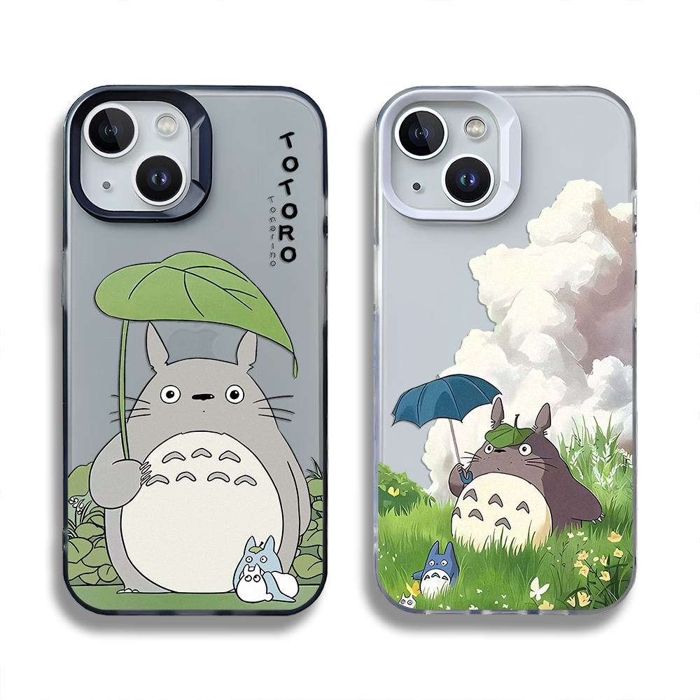 สําหรับ iPhone 15 / 14 / 13 / 12 / 11 ProMax Totoro เคสอ่อนพลาสติกด้านสําหรับ iPhone 7 / 8 Plus / X / XR / Xs Max Casing
