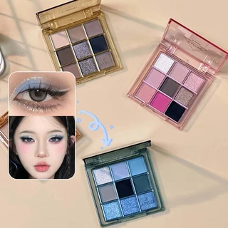 9 สีเคลือบมุกรมควันกุหลาบอายแชโดว์คณะกรรมการทนทานกันน้ําแต่งหน้าตาเหมาะสําหรับงานเลี้ยงวันวาเลนไทน์