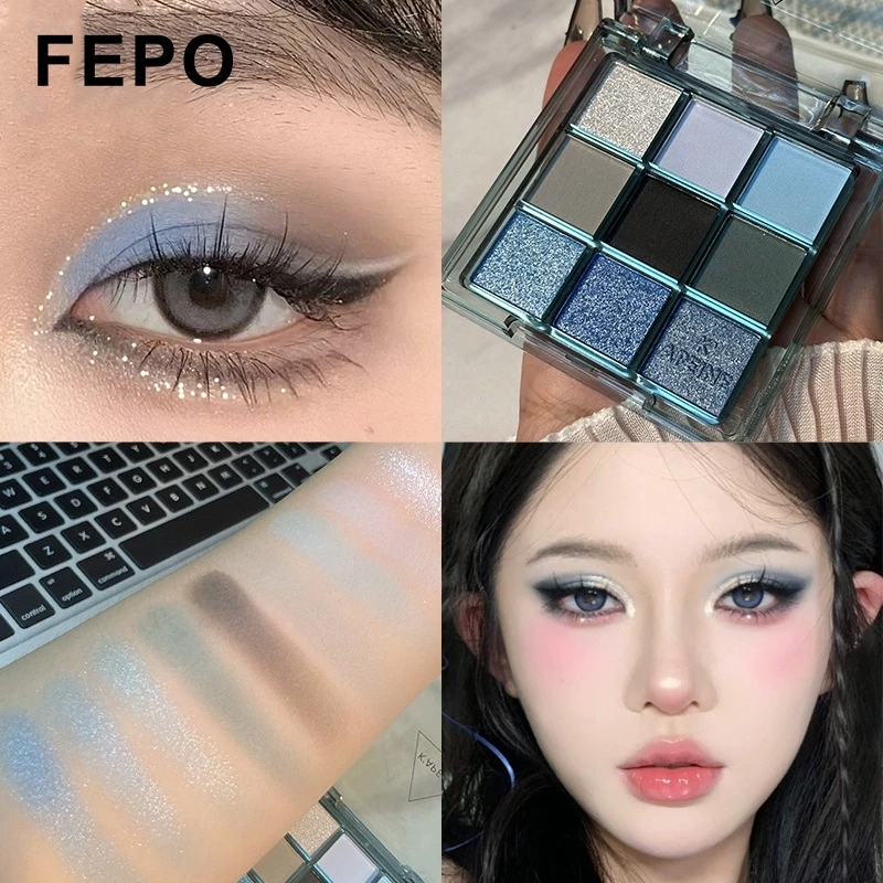 9 สีเคลือบมุกรมควันกุหลาบอายแชโดว์คณะกรรมการทนทานกันน้ําแต่งหน้าตาเหมาะสําหรับงานเลี้ยงวันวาเลนไทน์