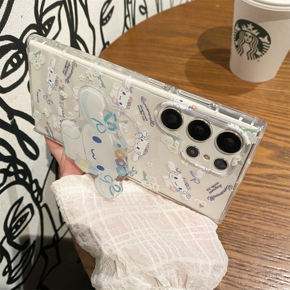 การ์ตูน น่ารัก Cinnamoroll Pom Pom Purin วงเล็บ เคส Samsung Galaxy S24 S23 Ultra S21 S23 FE S22Ultra S20 FE S21 S22 S24 Plus + S21Ultra S20Ultra Note20 Ultra Note10 Plus Note10Lite A55 A54 A53 A52 A35 A34 A33 A23 A25 A24 โปร่งใส นุ่ม เคส