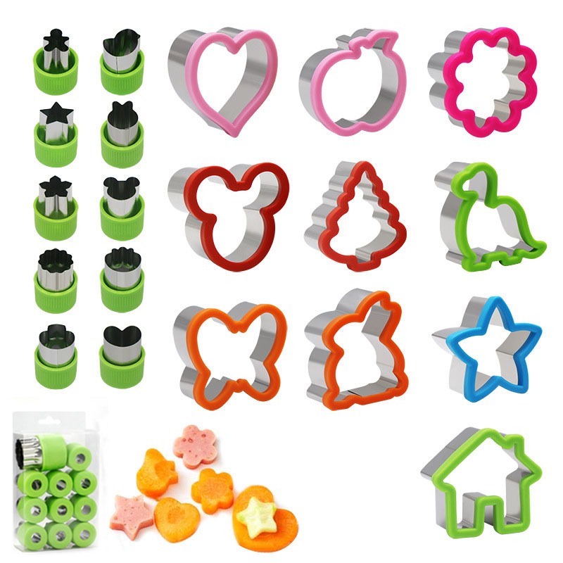 เครื่องตัดแซนวิชสแตนเลส DIY การ์ตูนไดโนเสาร์กระต่ายขนมปัง Mould ผักเครื่องตัดคุกกี้ DIY เบเกอรี่แม่พิมพ์เด็กอาหารกลางวัน Bento เครื่องมือ