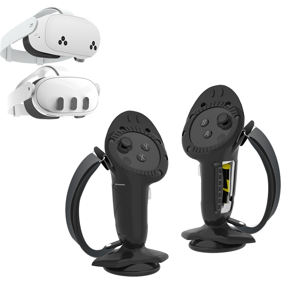 ฝาครอบป้องกันการชนกันของด้ามจับสไตล์ฉลามสําหรับ Meta quest 3/quest 3S VR Touch Controller Case Sleeve Knuckle Strap Handle Grip Cap