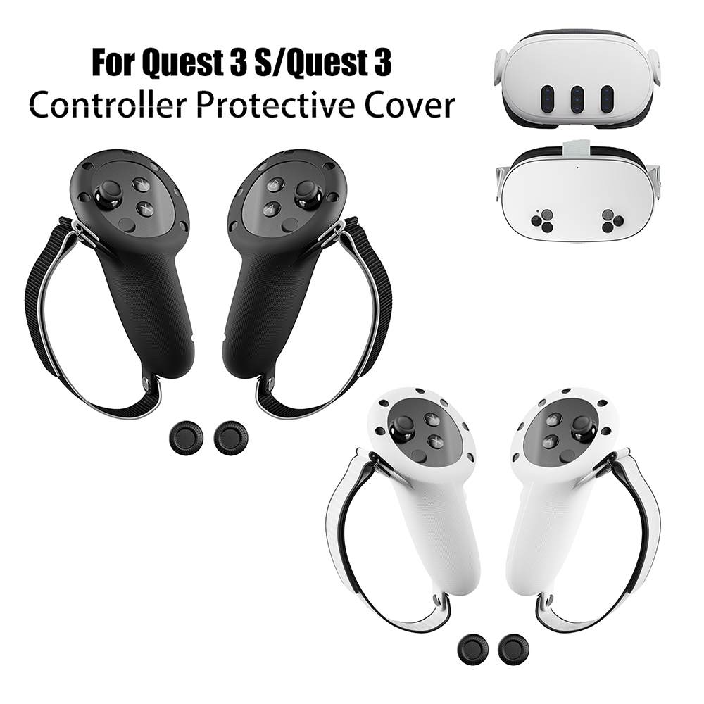 ฝาครอบป้องกันสําหรับ Meta quest 3/quest 3s VR Controller Case Sleeve Knuckle Strap Handle Grip Cap